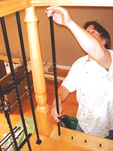 Installing iron baluster