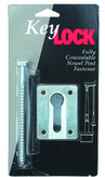 Keylock concealed newel fastener